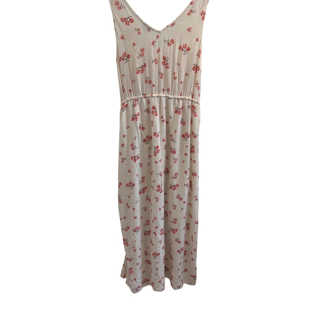 Lucky Brand Romantic Cottagecore Cream and Red Floral Maxi Dress Size L - Picture 5 of 8
